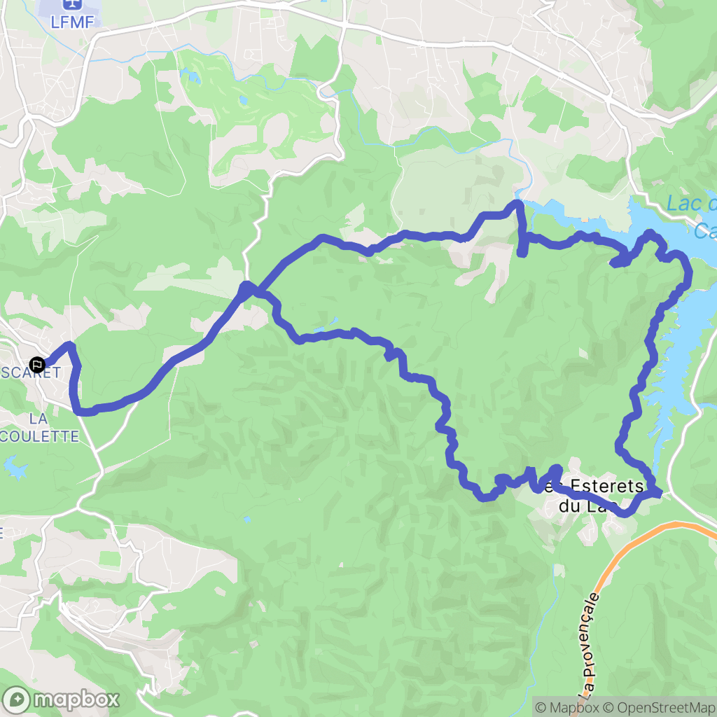 Saint-Paul-en-Forêt : carte du parcours de randonnée - France