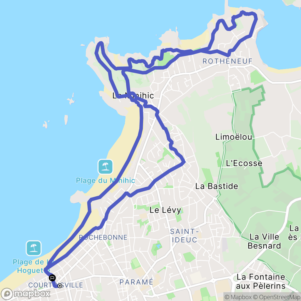 Saint-Malo : carte du parcours de randonnée - France