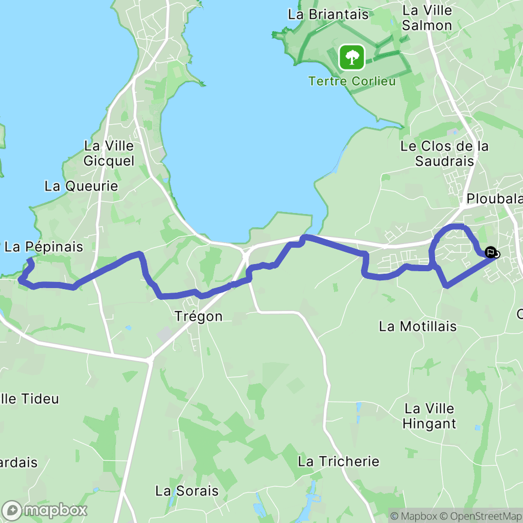 Beaussais-sur-Mer : carte du parcours de randonnée - France