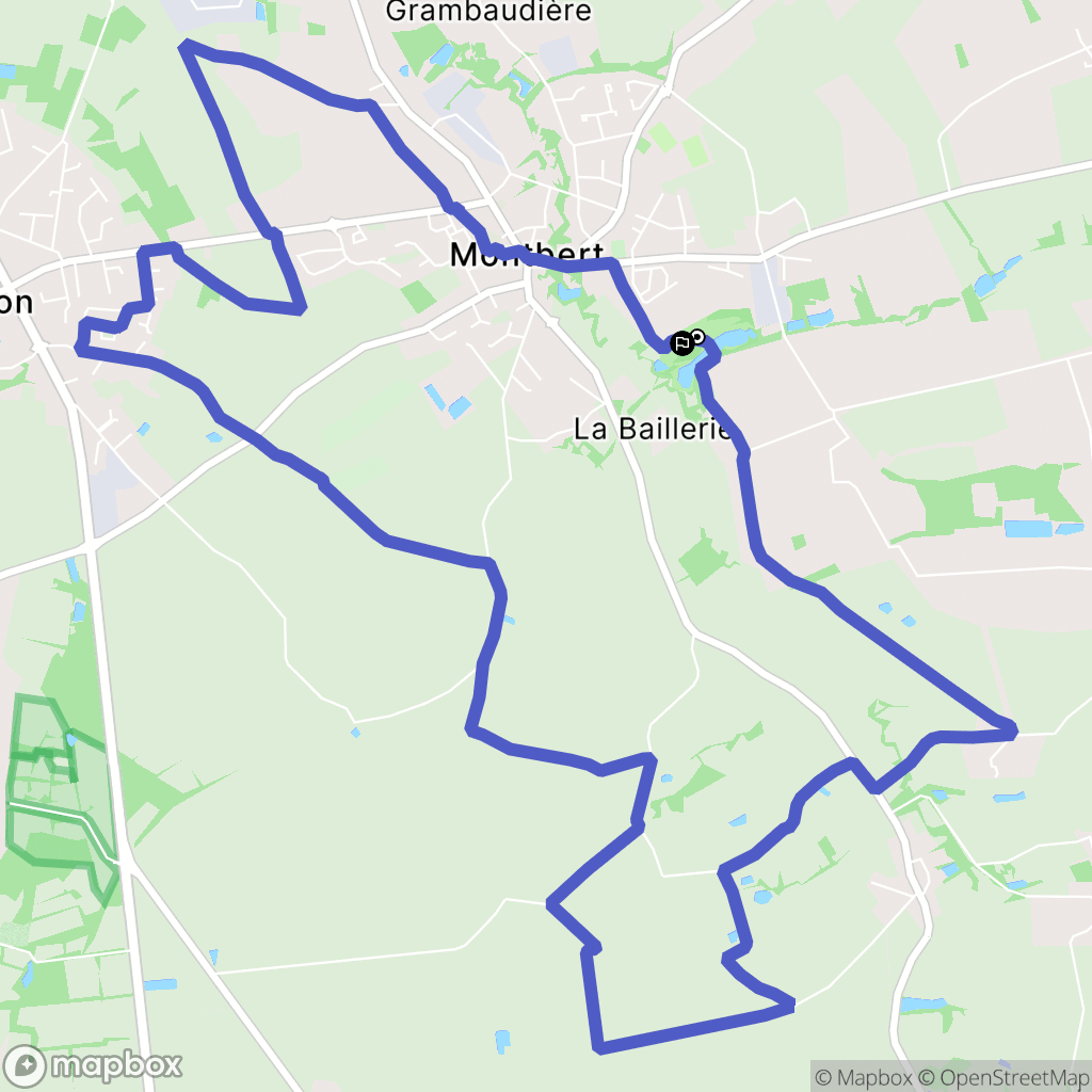 Montbert : carte du parcours de randonnée - France
