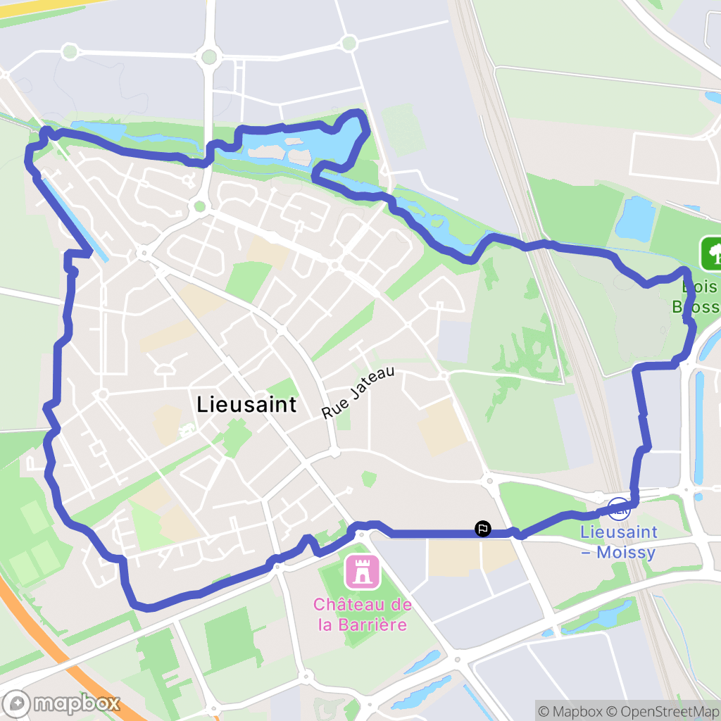 Lieusaint : carte du parcours de randonnée - France
