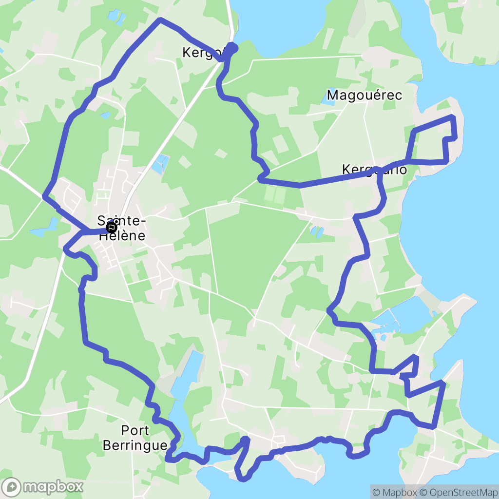 Sainte-Hélène : carte du parcours de randonnée - France
