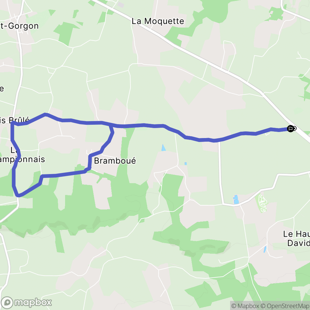 Allaire : carte du parcours de randonnée - France