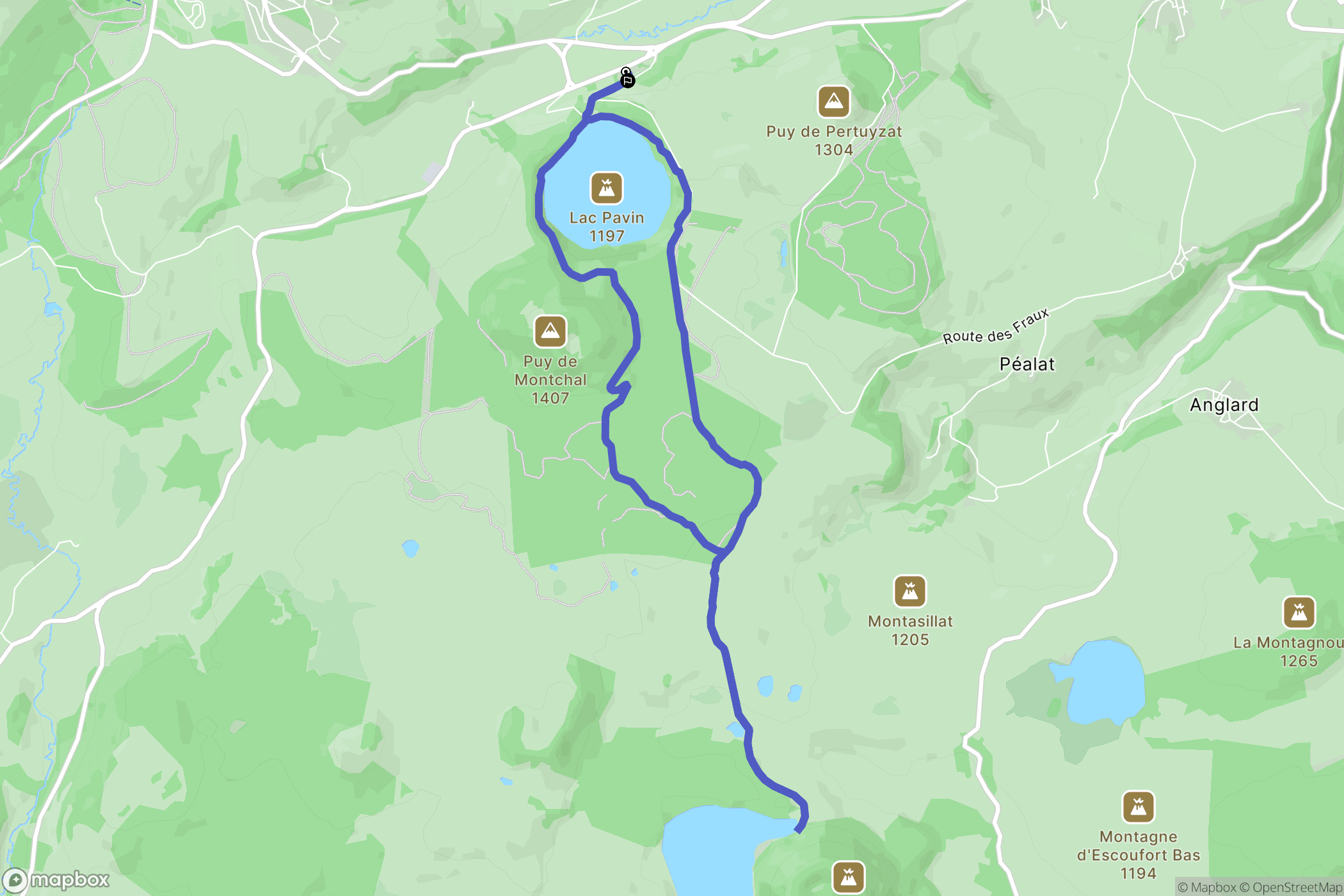 Besse-et-Saint-Anastaise : carte du parcours de randonnée - France