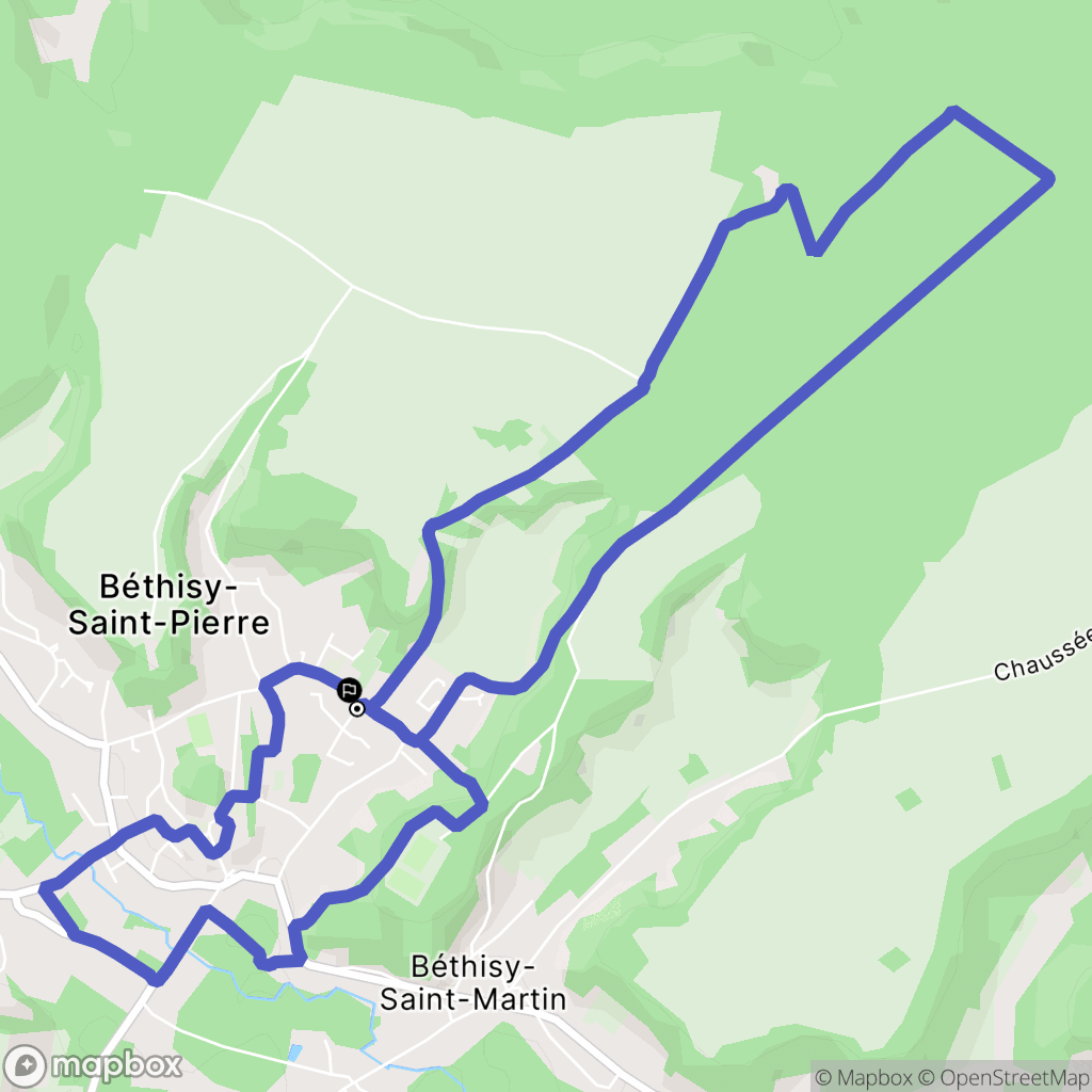 Béthisy-Saint-Pierre : carte du parcours de randonnée - France