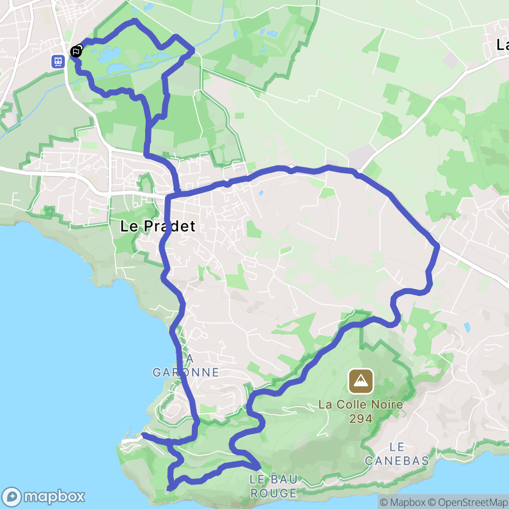 La Garde : carte du parcours de randonnée - France