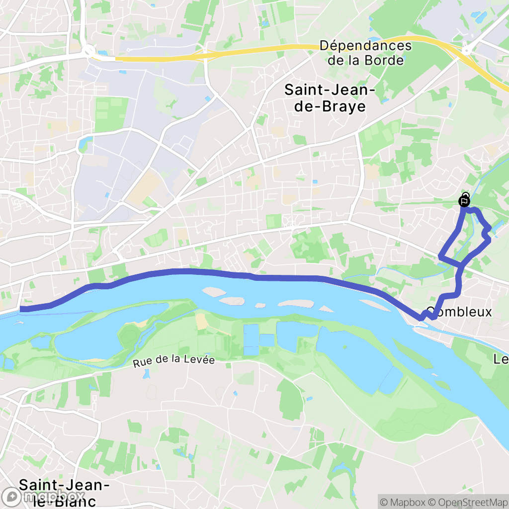 Saint-Jean-de-Braye : carte du parcours de randonnée - France