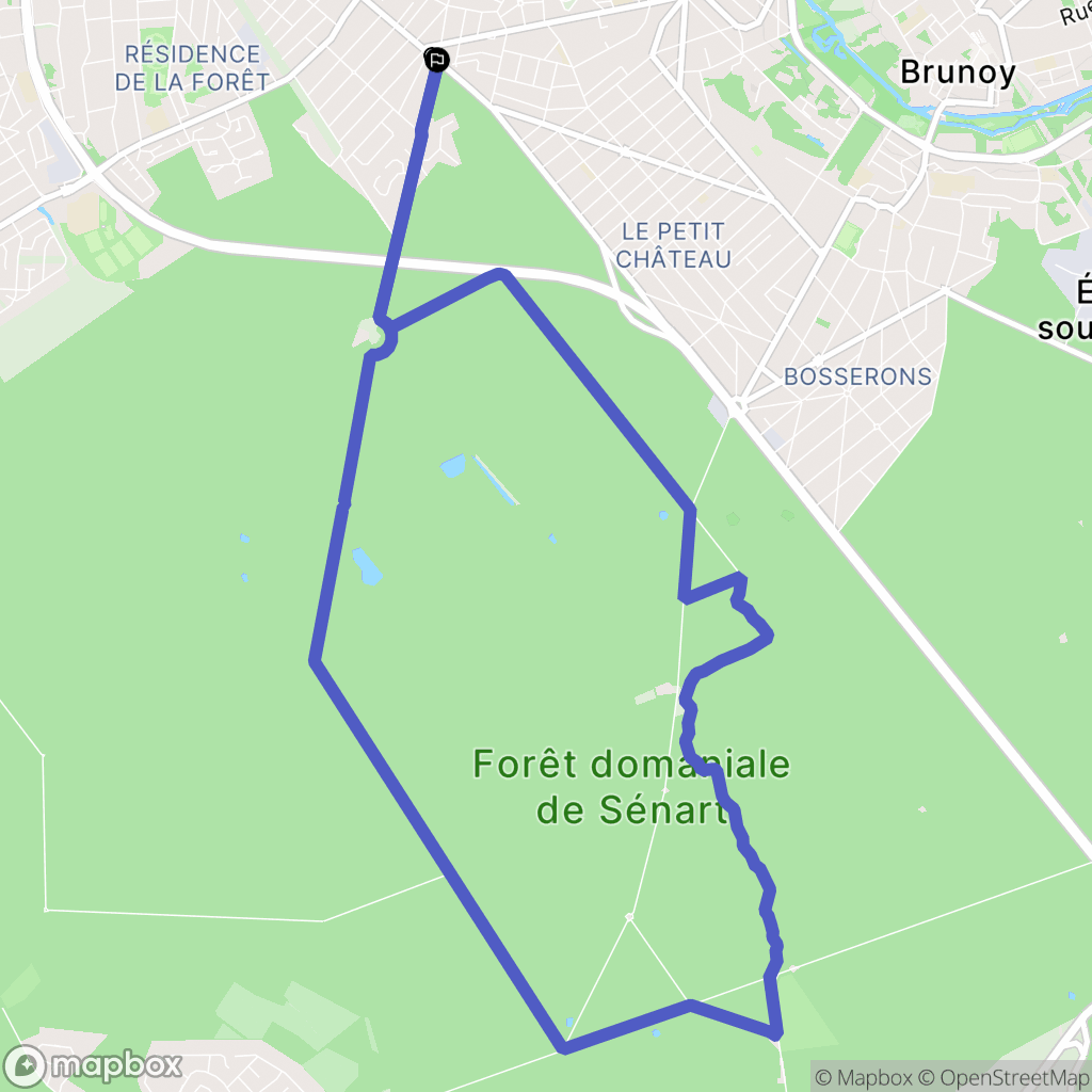 Montgeron : carte du parcours de randonnée - France