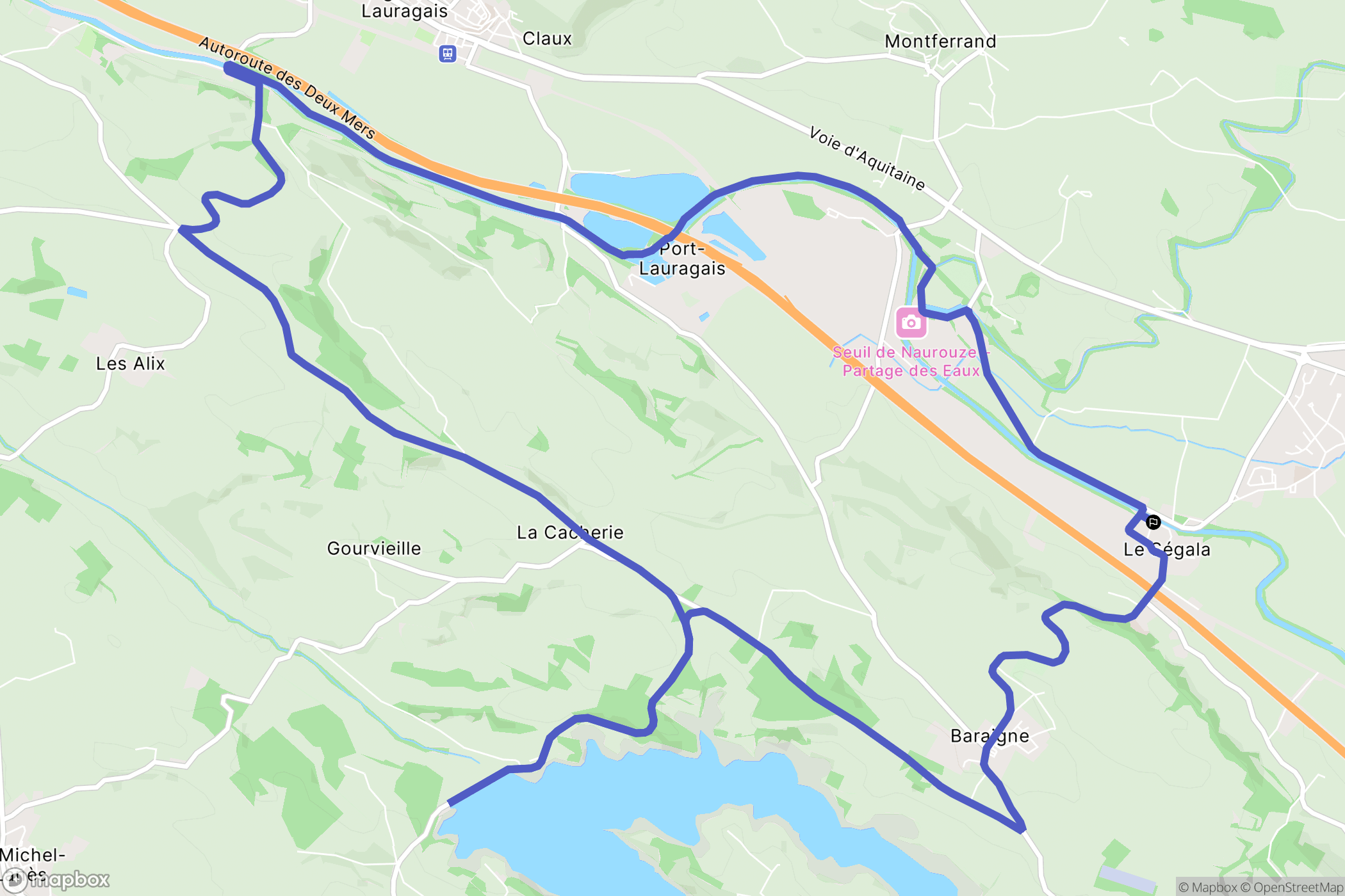 Labastide-d'Anjou : carte du parcours de randonnée - France