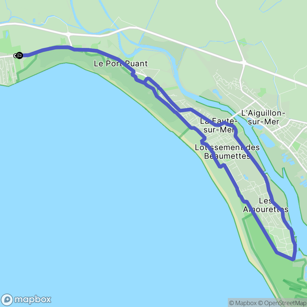 La Tranche-sur-Mer : carte du parcours de randonnée - France