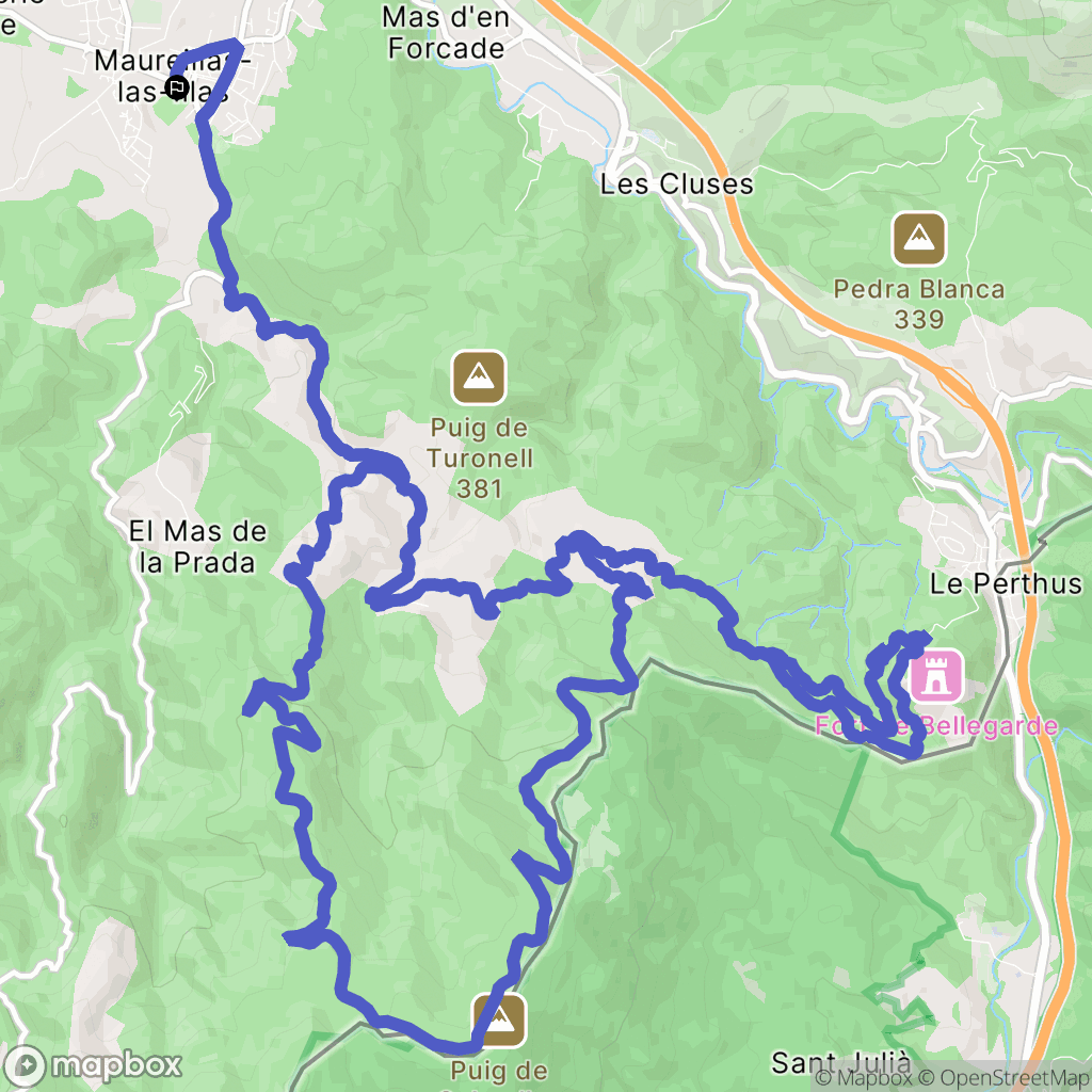 Maureillas-Las-Illas : carte du parcours de randonnée - France