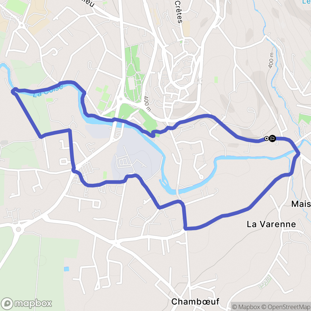 Saint-Galmier : carte du parcours de randonnée - France