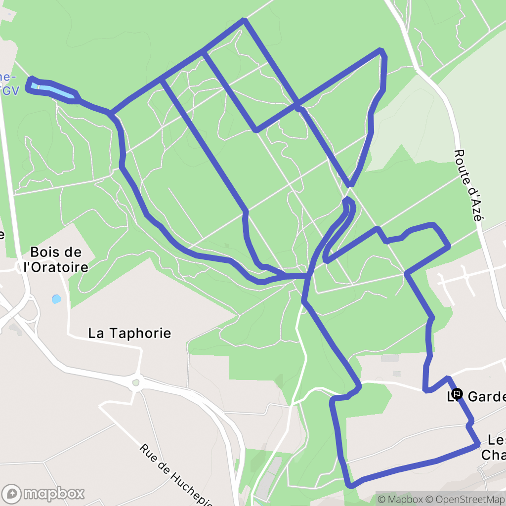 Vendôme : carte du parcours de randonnée - France