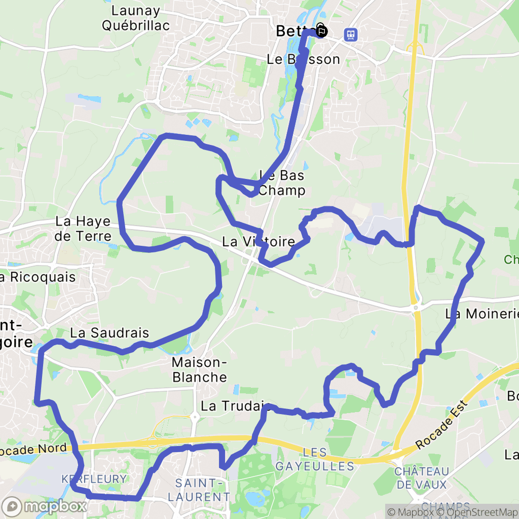 Betton : carte du parcours de randonnée - France