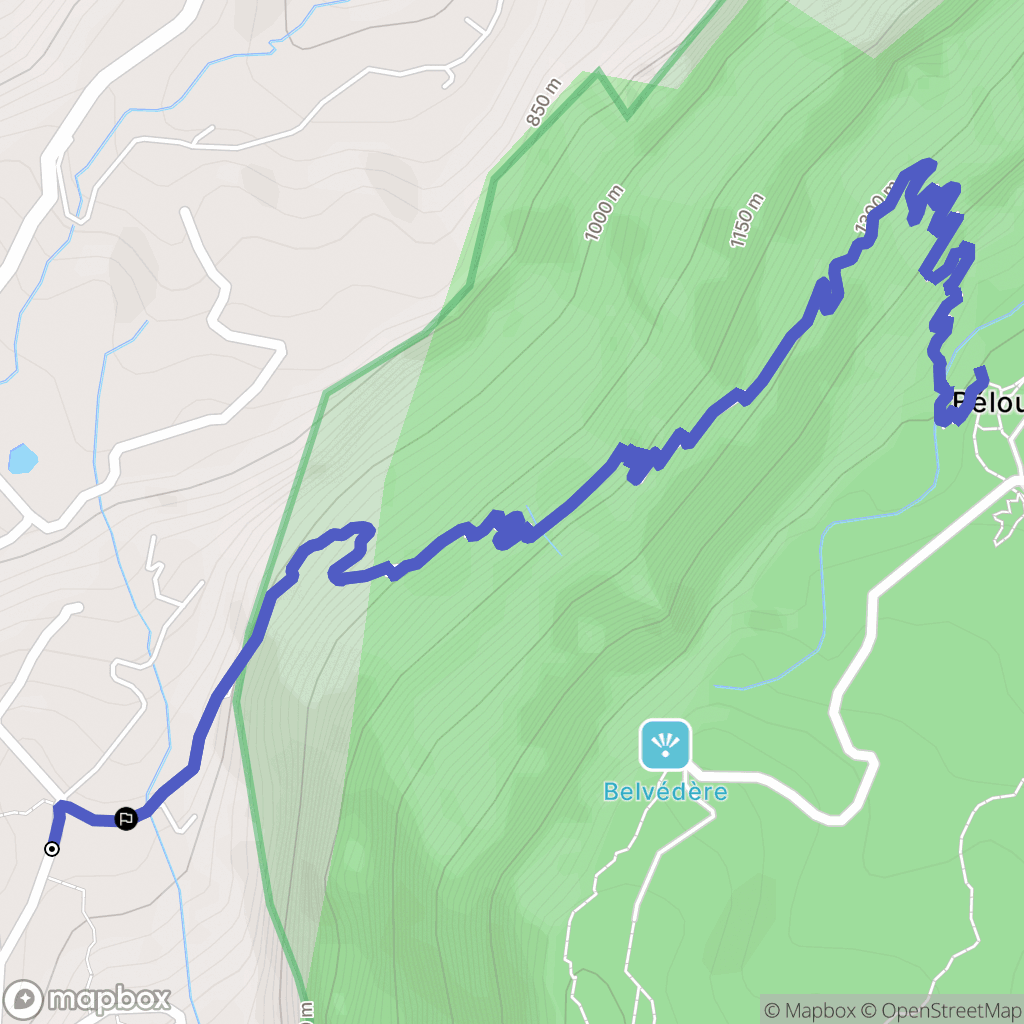 Salazie : carte du parcours de randonnée - France