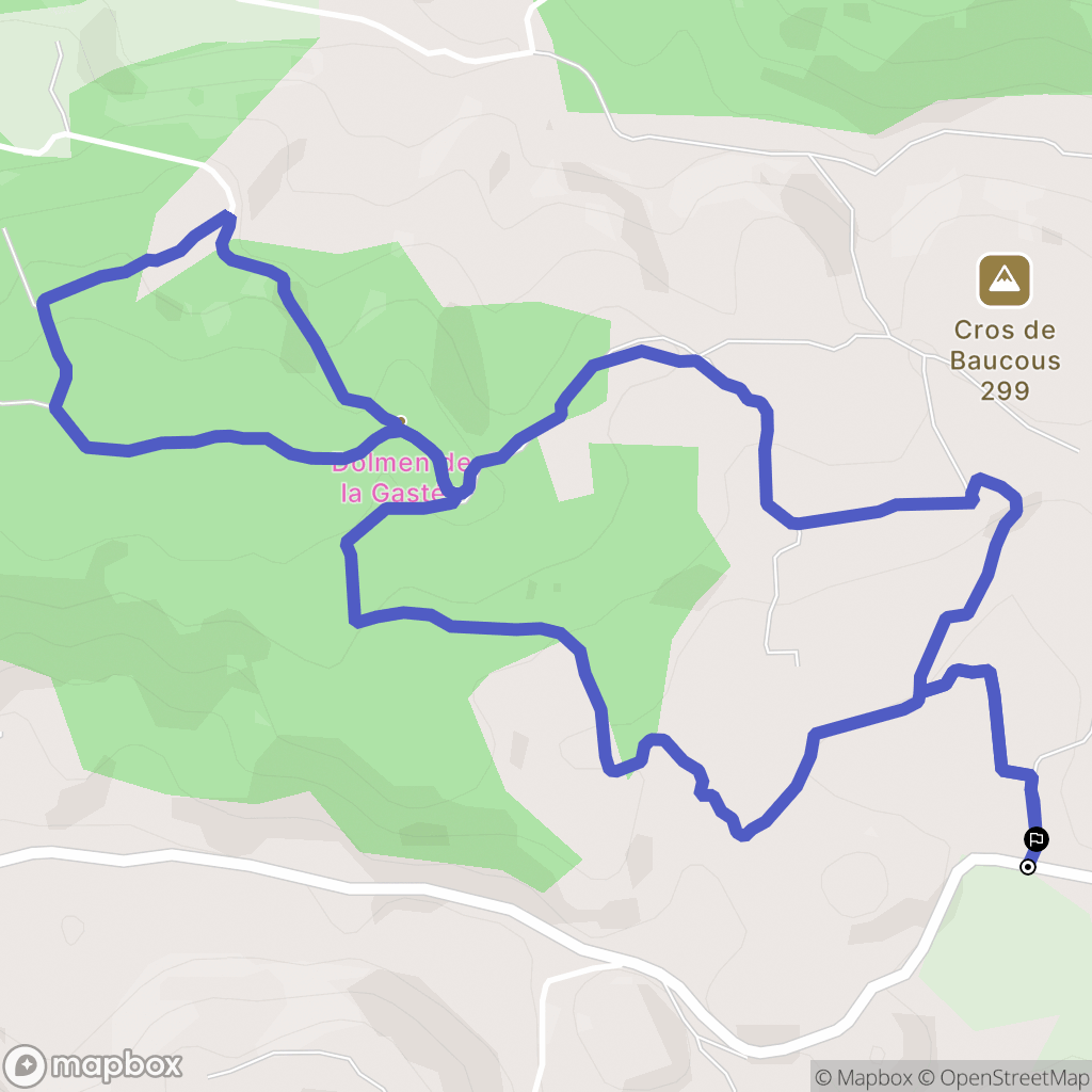 Cabasse : carte du parcours de randonnée - France