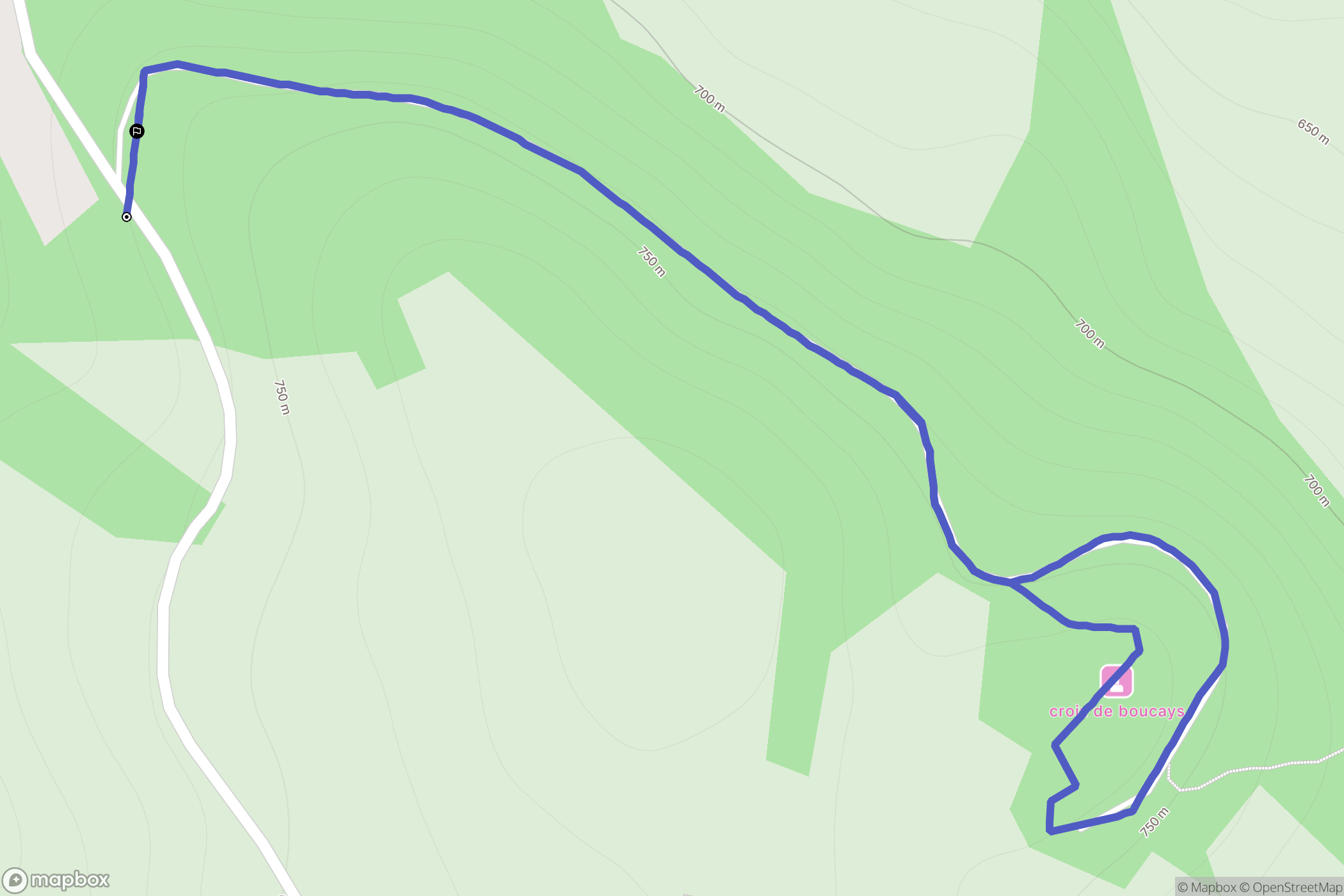Laissac-Sévérac l'Église : carte du parcours de randonnée - France