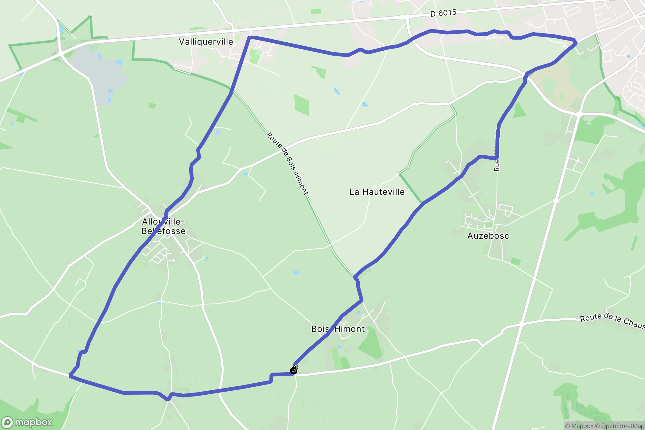 Bois-Himont : carte du parcours de randonnée - France