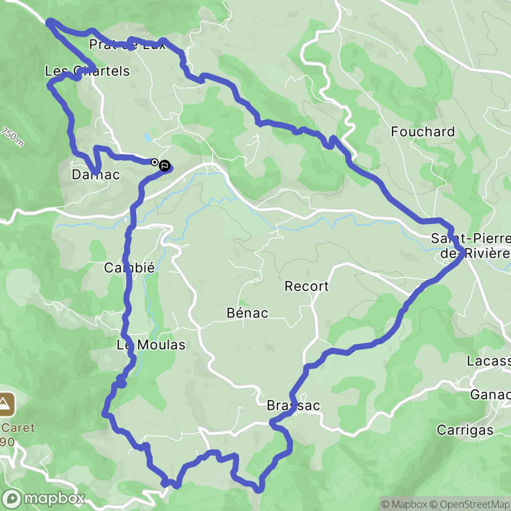 Serres-sur-Arget : carte du parcours de randonnée - France