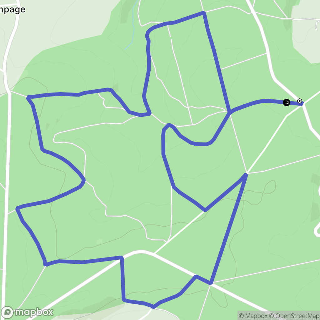 Coutansouze : carte du parcours de randonnée - France