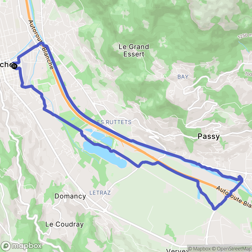 Sallanches : carte du parcours de randonnée - France