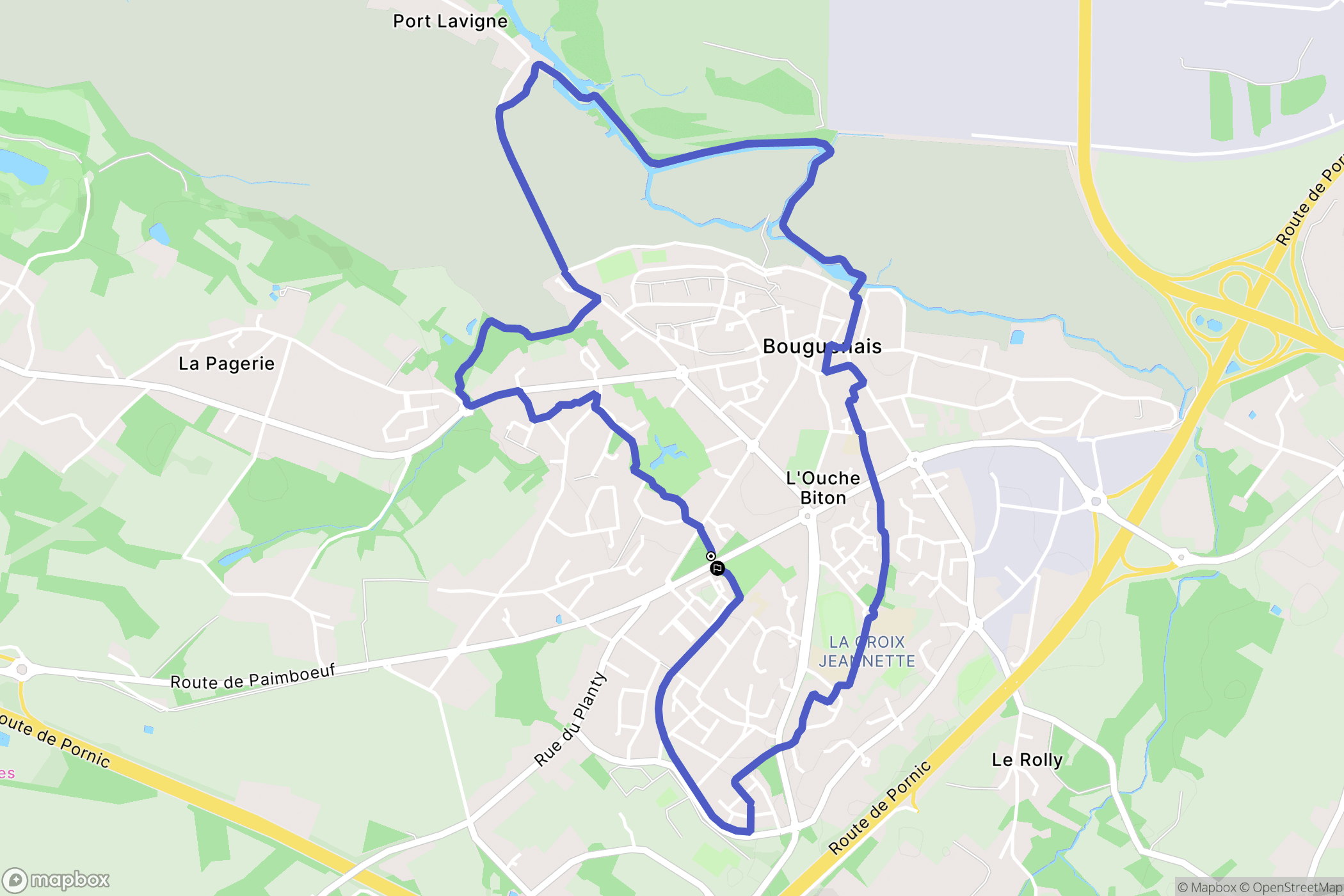 Bouguenais : carte du parcours de randonnée - France