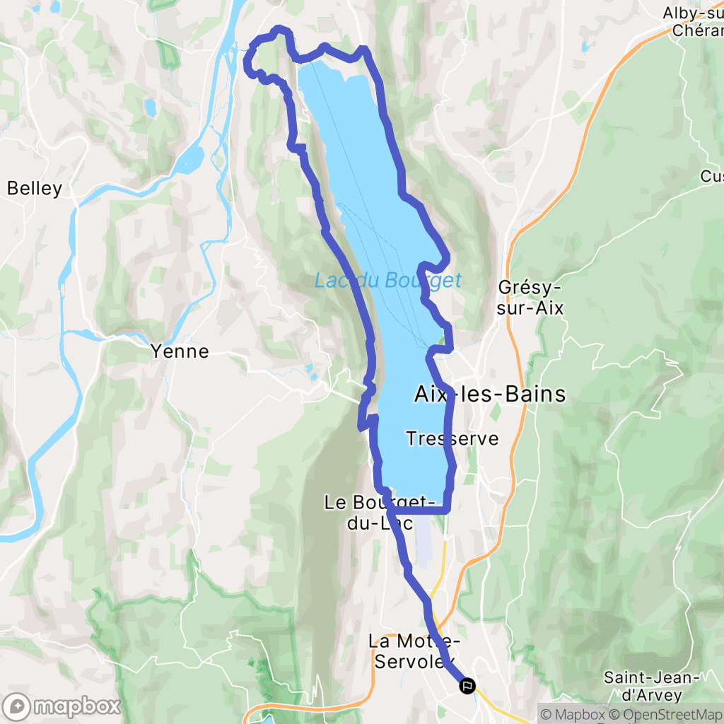 Chambéry : carte du parcours de randonnée - France