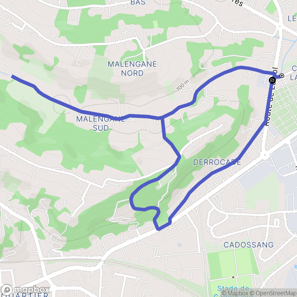 Moissac : carte du parcours de randonnée - France