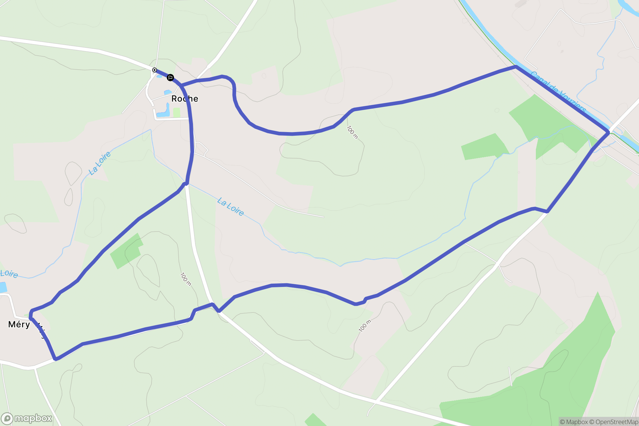Chuffilly-Roche : carte du parcours de randonnée - France