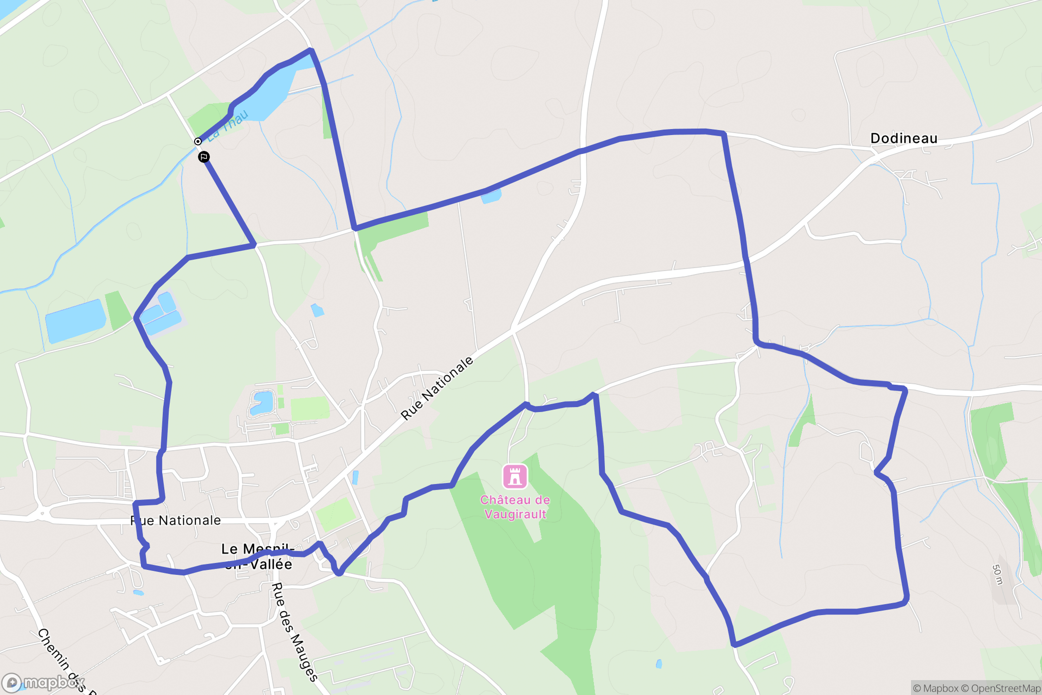Mauges-sur-Loire : carte du parcours de randonnée - France