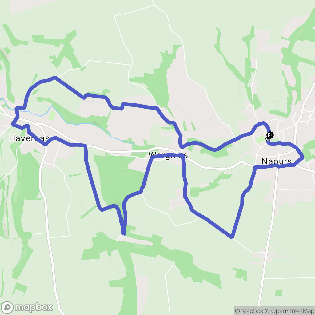 Naours : carte du parcours de randonnée - France