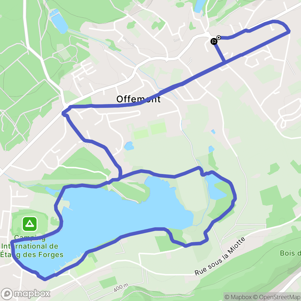 Offemont : carte du parcours de randonnée - France