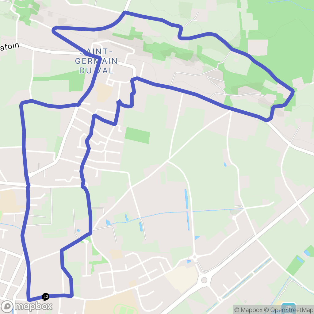 La Flèche : carte du parcours de randonnée - France