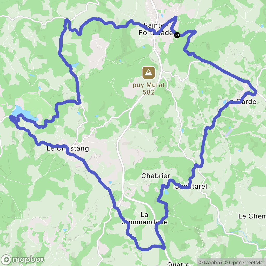 Sainte-Fortunade : carte du parcours de randonnée - France