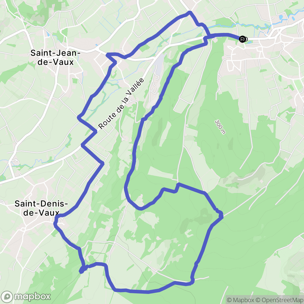 Mellecey : carte du parcours de randonnée - France