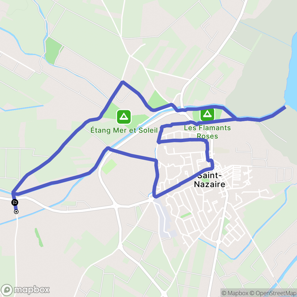 Saint-Nazaire : carte du parcours de randonnée - France