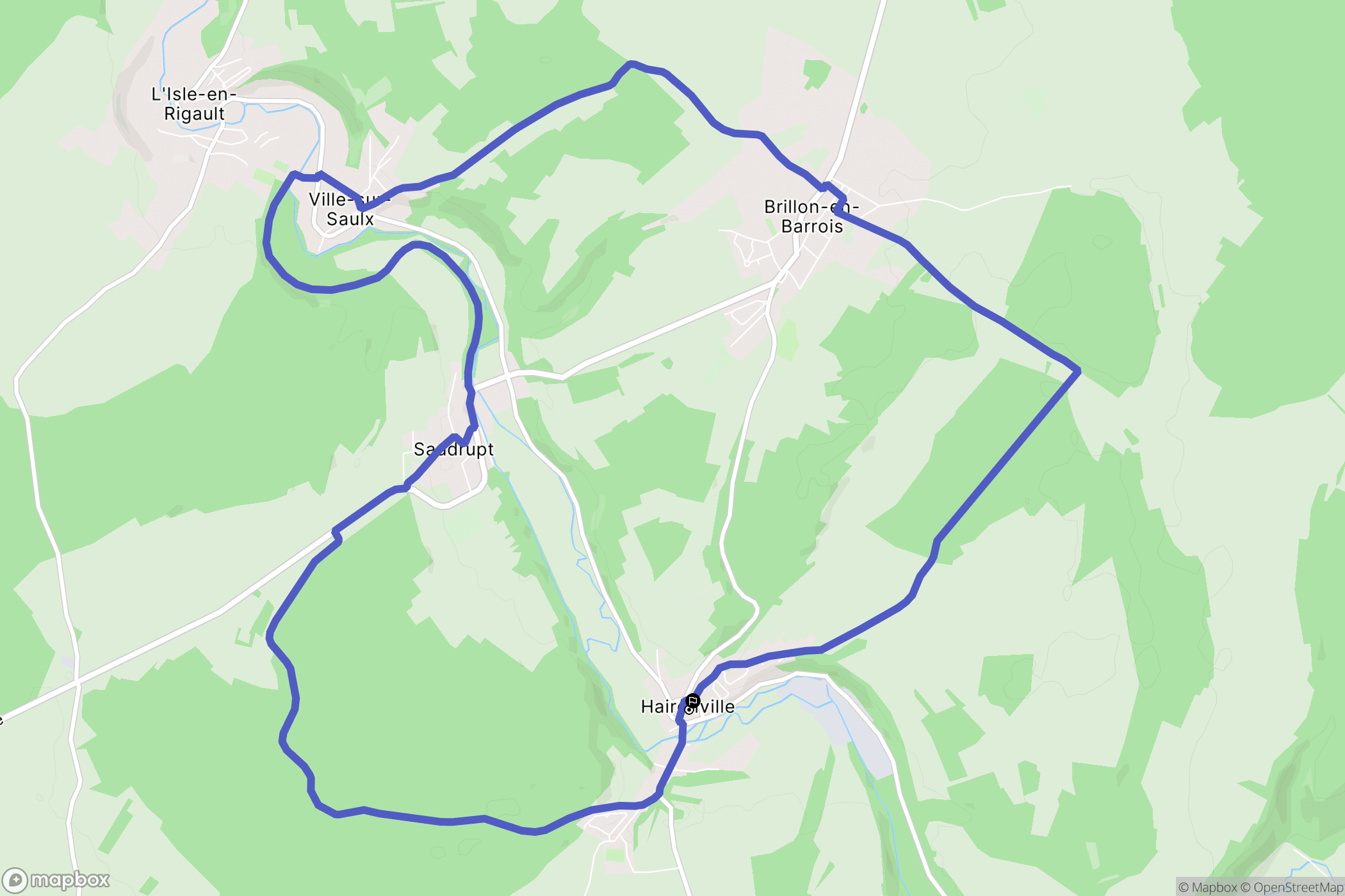 Haironville : carte du parcours de randonnée - France