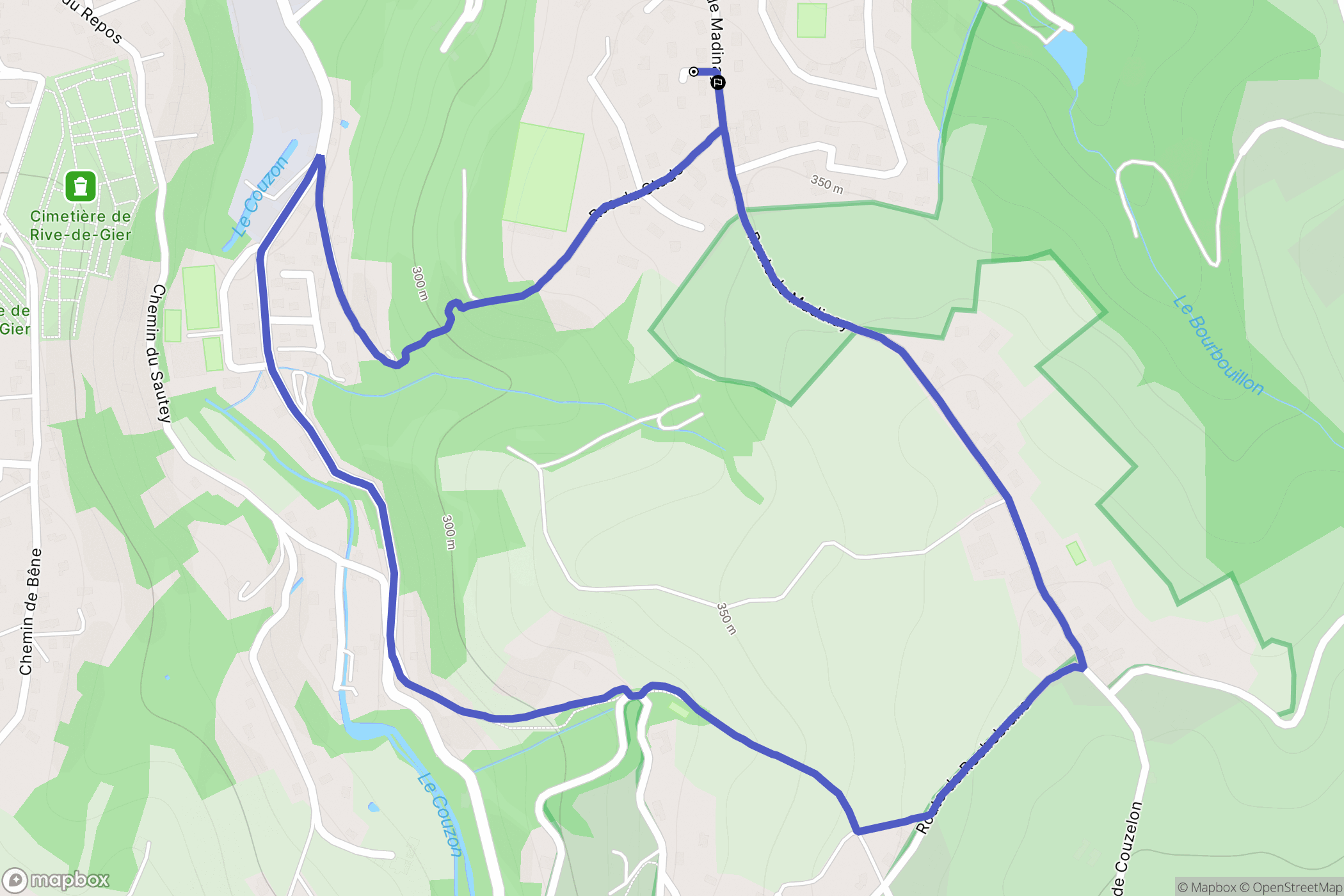 Chateauneuf : carte du parcours de randonnée - France