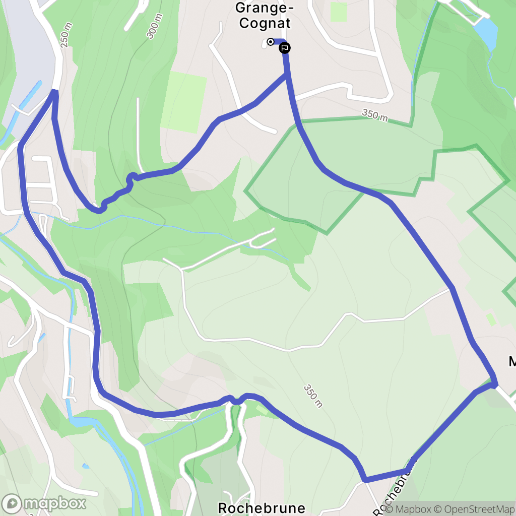 Chateauneuf : carte du parcours de randonnée - France