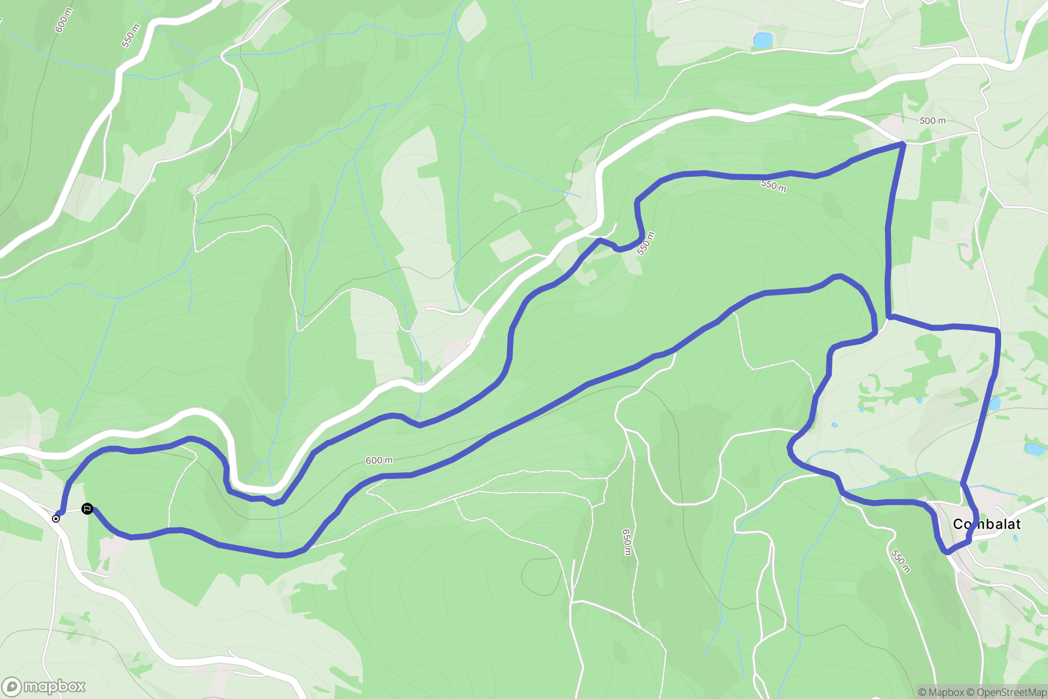 Felines : carte du parcours de randonnée - France
