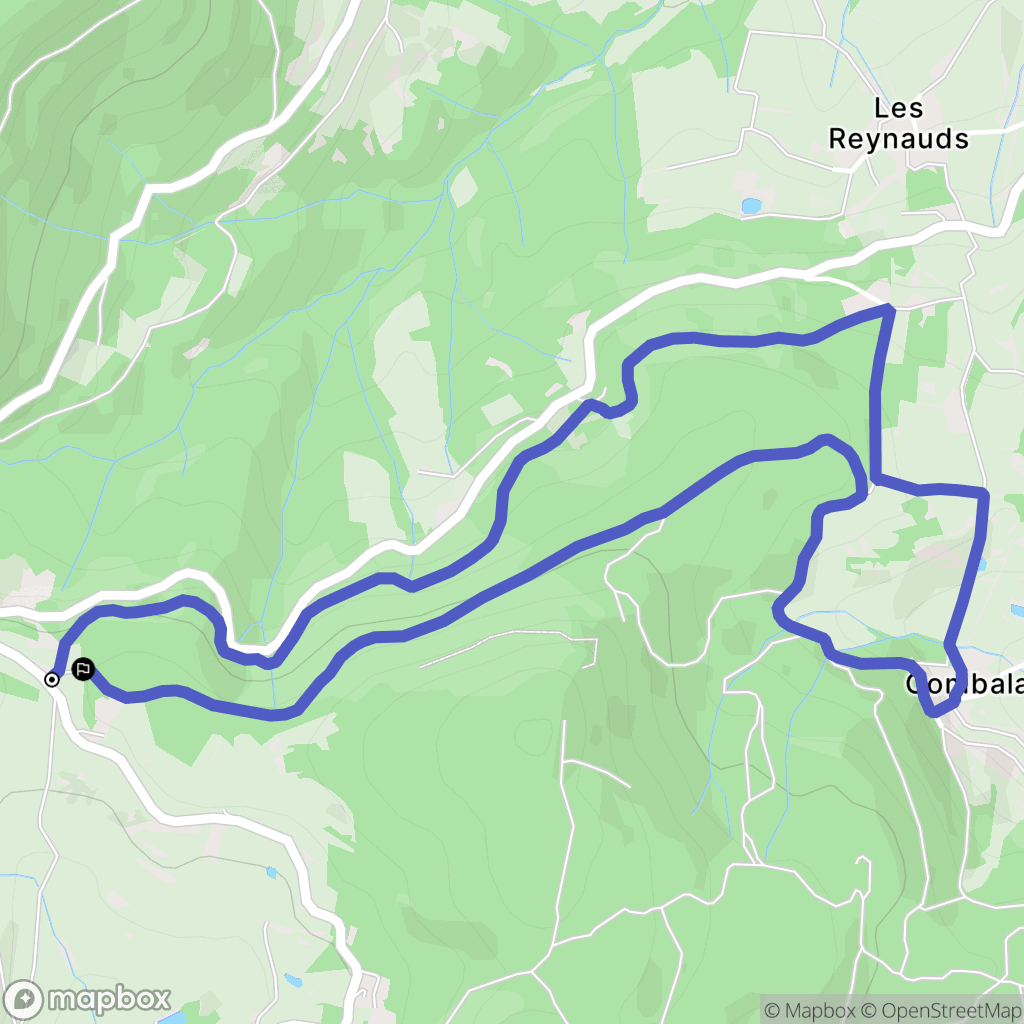 Felines : carte du parcours de randonnée - France