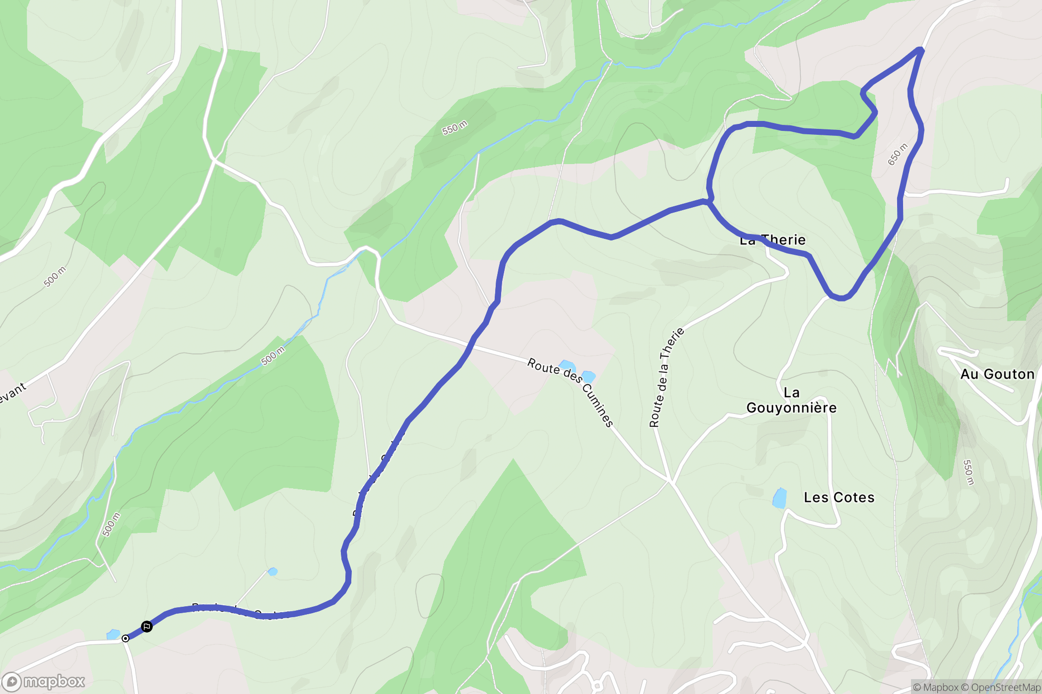 L'Etrat : carte du parcours de randonnée - France
