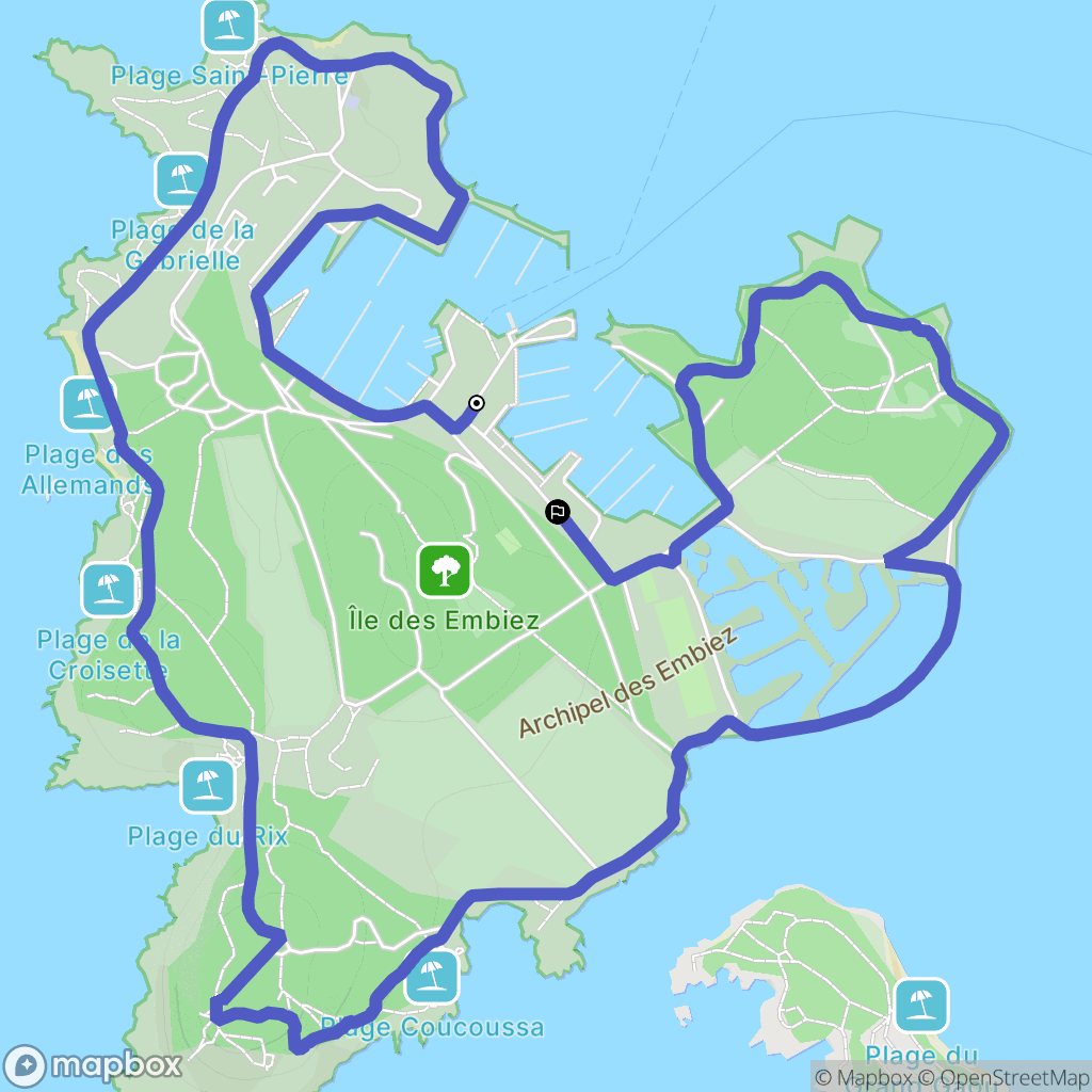 Six-Fours-les-Plages : carte du parcours de randonnée - France