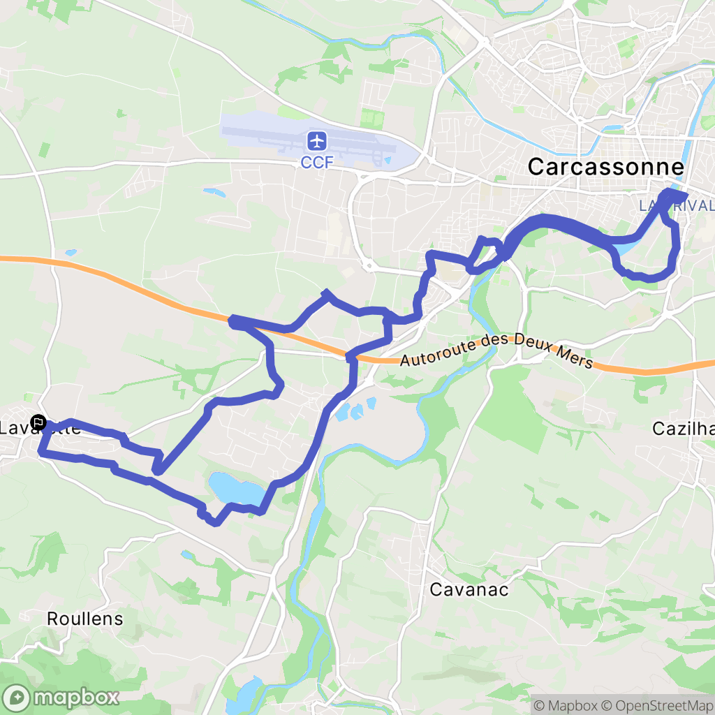 Lavalette : carte du parcours de randonnée - France