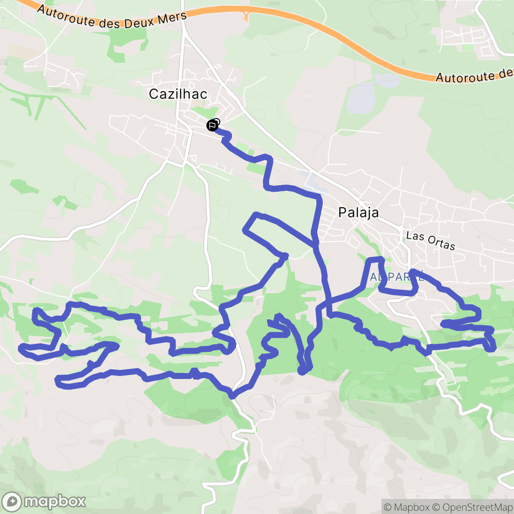 Cazilhac : carte du parcours de randonnée - France