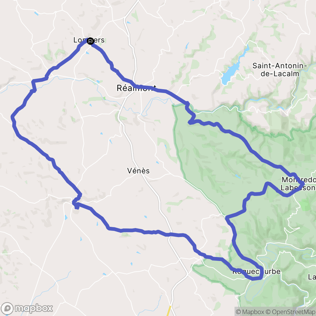 Lombers : carte du parcours de randonnée - France