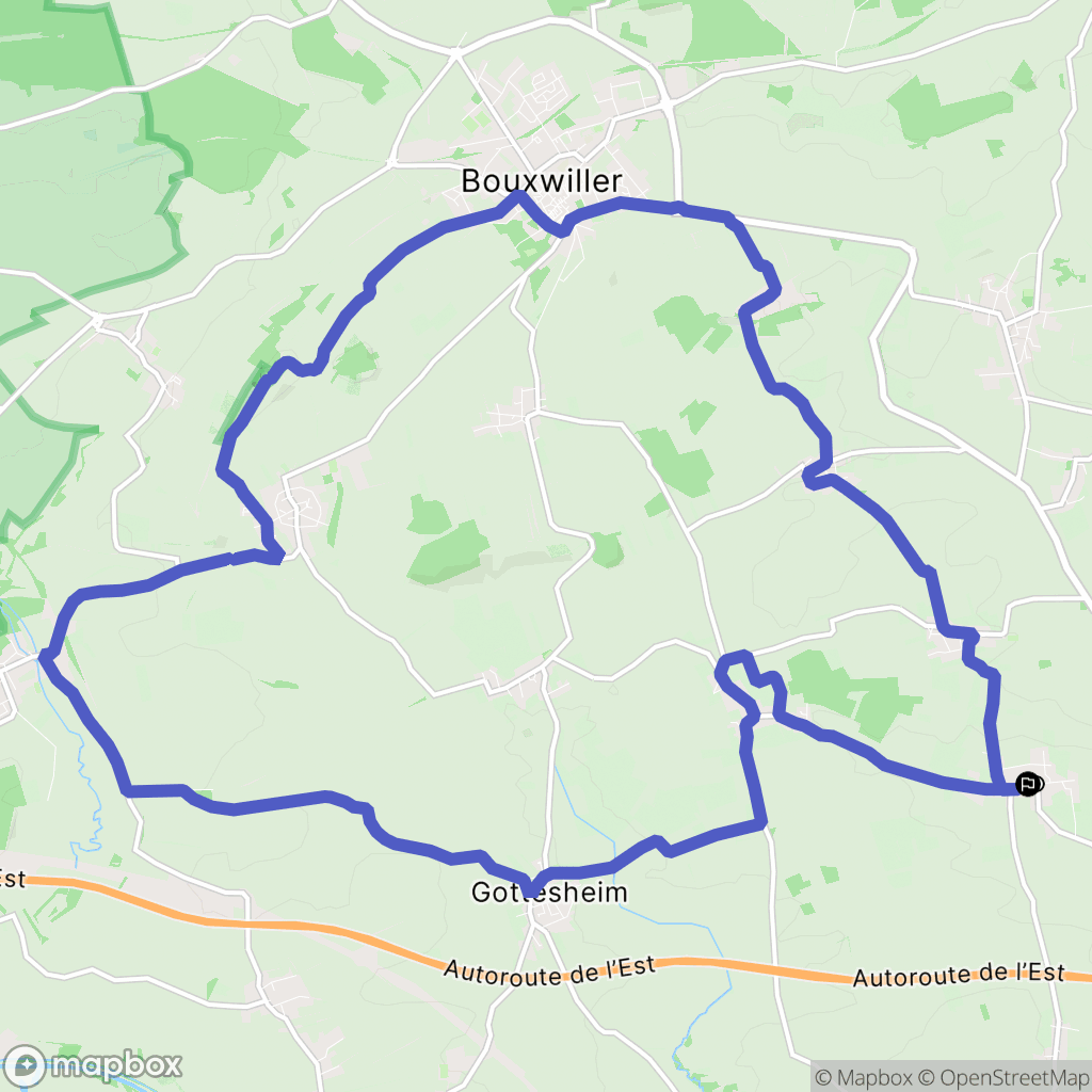 Wickersheim-Wilshausen : carte du parcours de randonnée - France