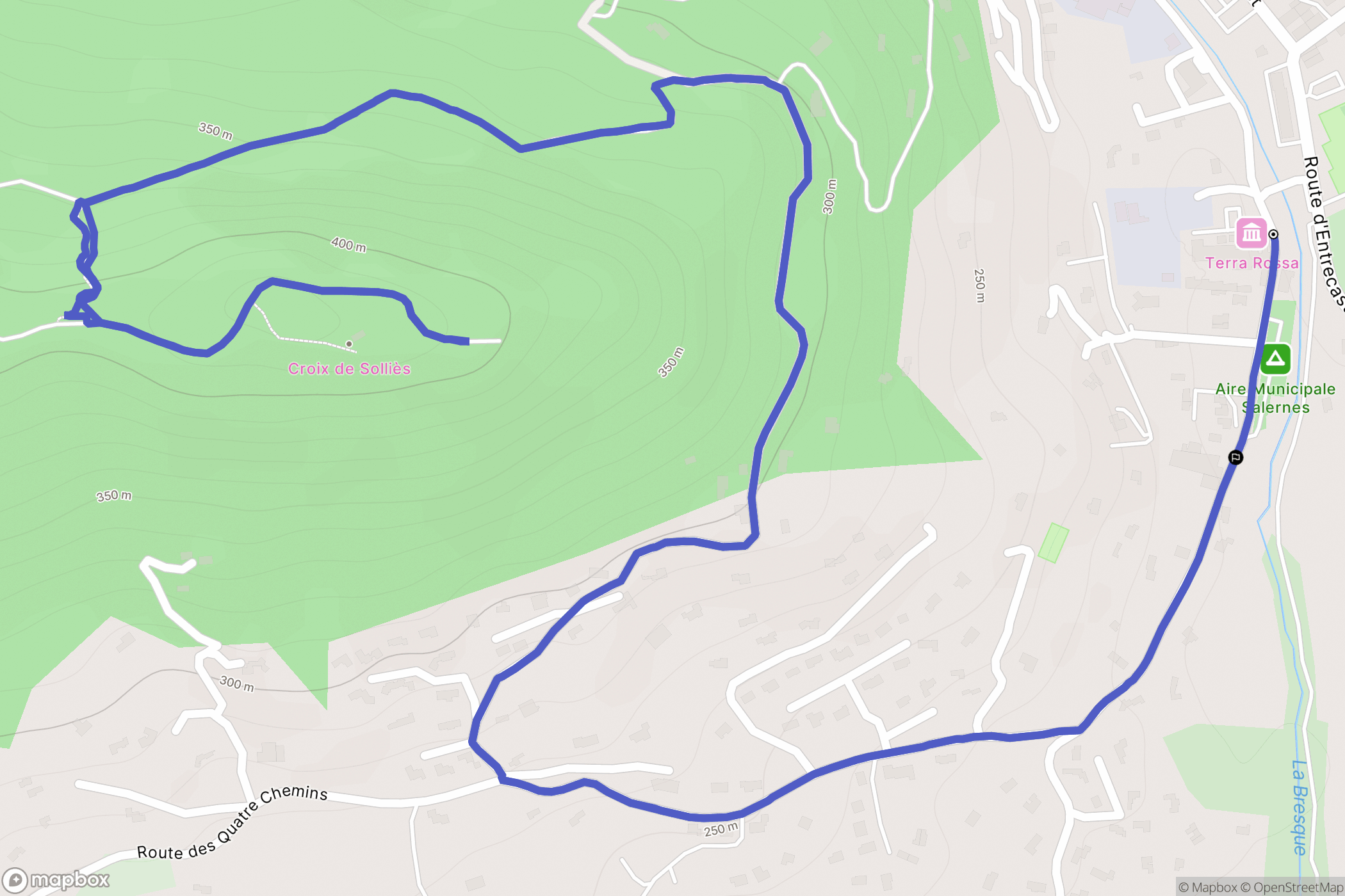 Salernes : carte du parcours de randonnée - France
