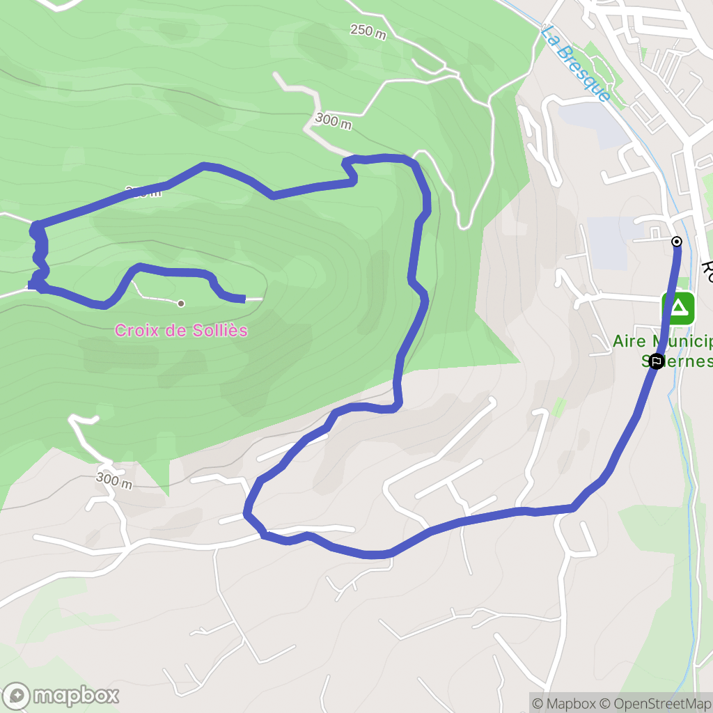 Salernes : carte du parcours de randonnée - France