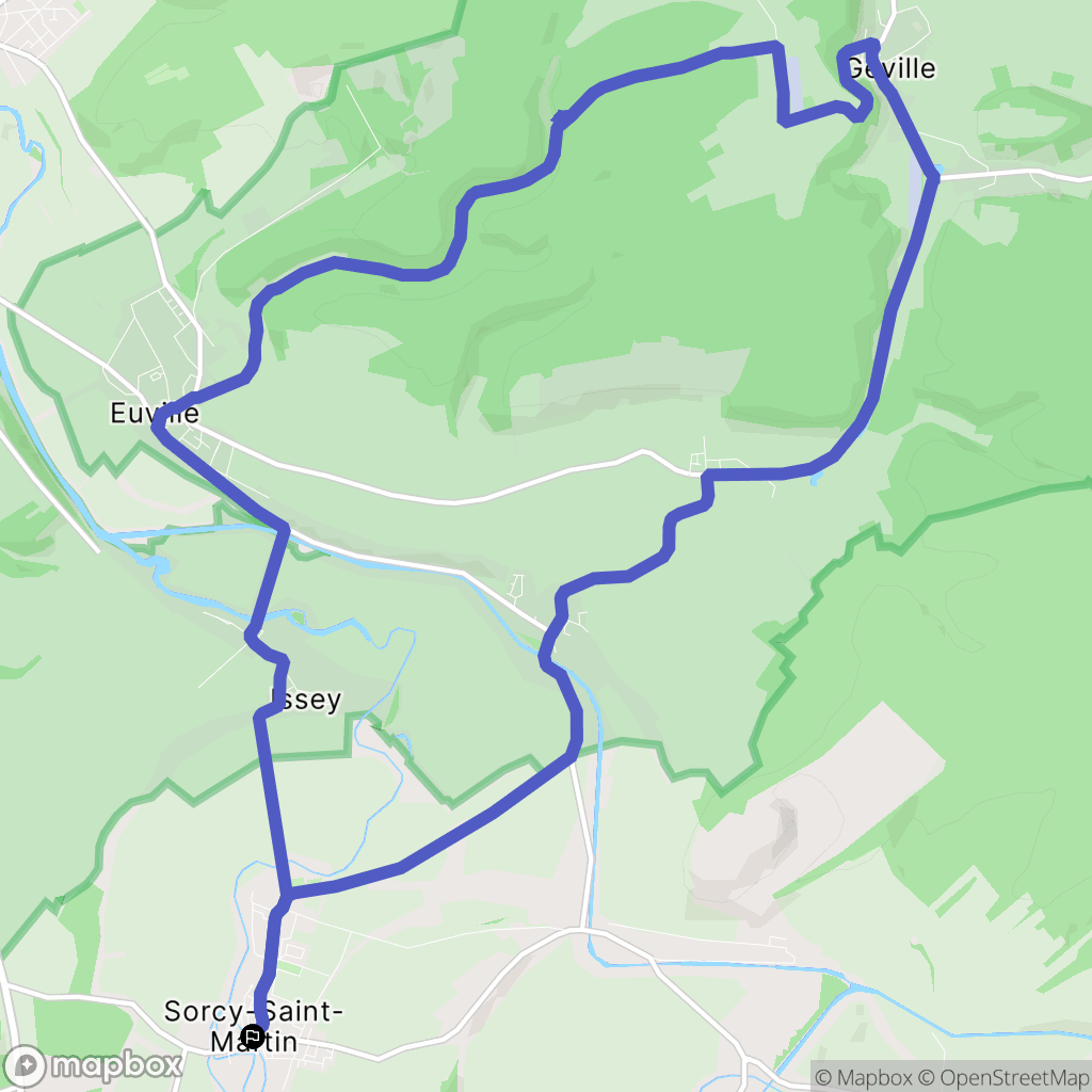 Sorcy-Saint-Martin : carte du parcours de randonnée - France